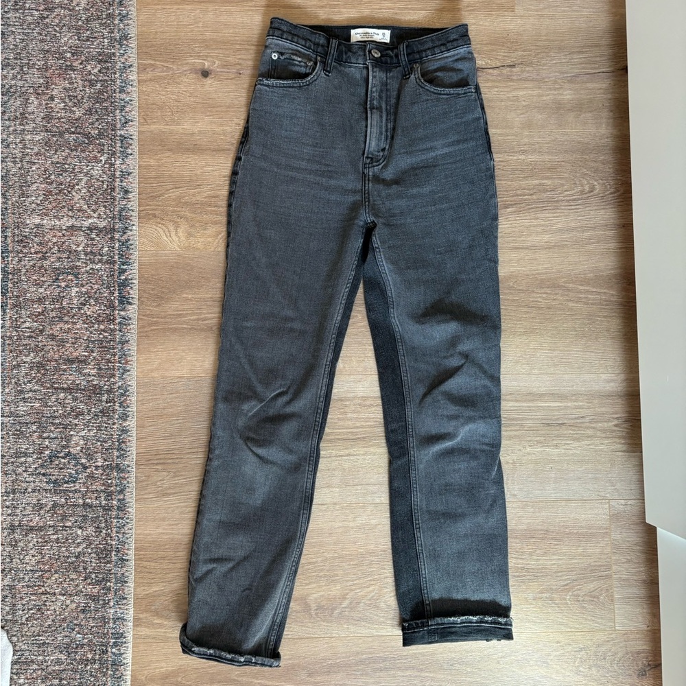 Abercrombie & Fitch The Ankle Straight - Ultra High Rise - 2 toned